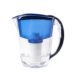 Water filter pitcher isolated