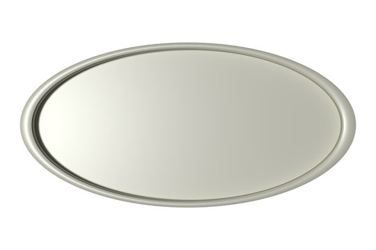 Three-dimensional Silver Round Framde Circle