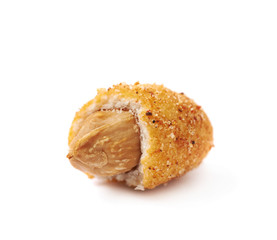 Spicy flavour crunchy nuts isolated