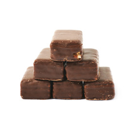 Pyramid of chocolate candies