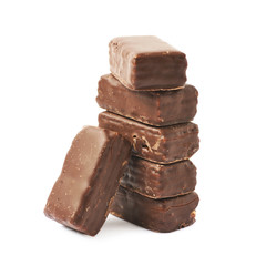 Chocolate coated waffle candy