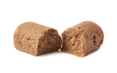 Chocolate praline candy isolated