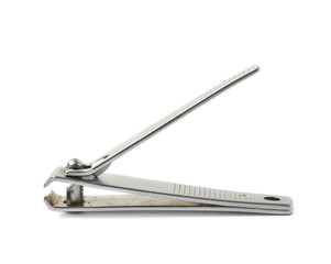 Steel nail clipper isolated