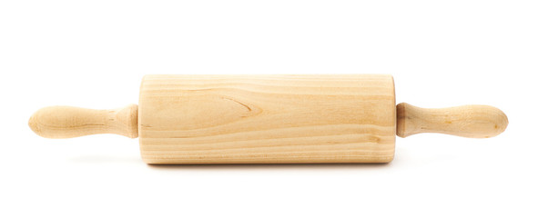 Wooden rolling-pin isolated