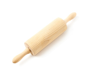 Wooden rolling-pin isolated