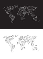 Polygonal world map easy all editable