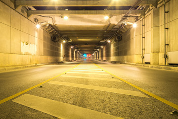 Tunnel traffic at car speeds.