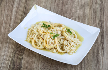Squid risotto