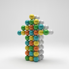Spheres forming an arrow. Business concept illustration.