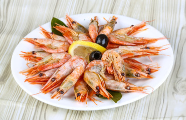 Boiled shrimps