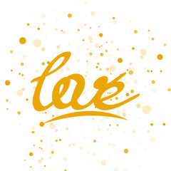 Love lettering word