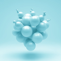 3d abstract spheres. Vector illustration.