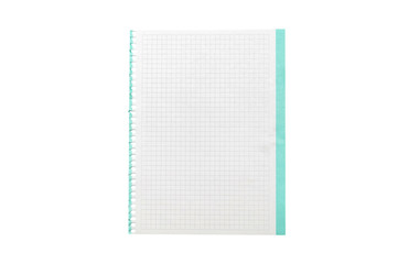  Blank page ripped off from the notebook.