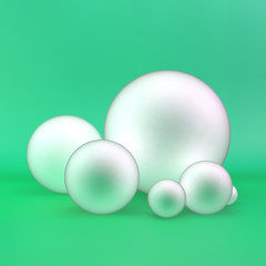 Spheres. 3D illustration. Can be used for info-graphics