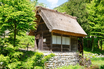 Historic Japanese village Shirakawa-go in summer