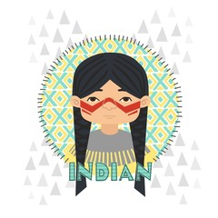 Indians vector illustration 