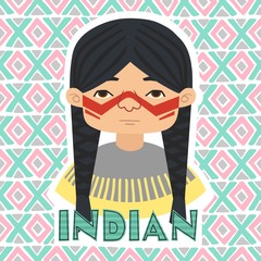 Indians Man vector illustration 