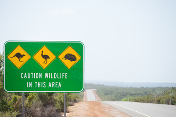 Wildlife Warning Highway Australia