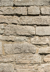 Old and rough stone wall