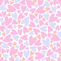 Seamless pattern with hearts.