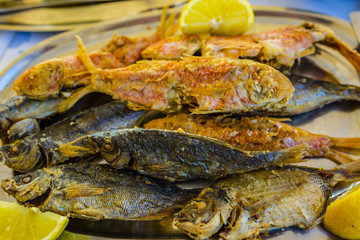 Grilled fish, traditional Mediterranean dish