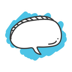 Cartoon doodle speech bubble.
