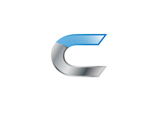 Glossy Metal Letters Blue Sky Colored