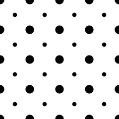 Unusual big and small polka dot seamless pattern
