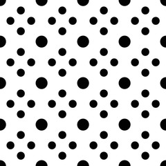 Big and small unusual polka dot seamless pattern