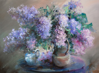 Lilac painting - obrazy, fototapety, plakaty