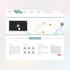Minimalistic Business website design template. Vector Design.
