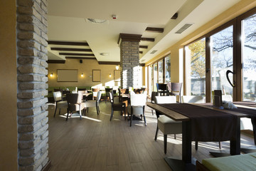 Interior of a hotel restaurant
