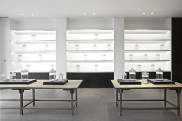 Elegant minimalist clubhouse interiors,display wall
