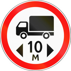 Road sign used in Russia - Length limit