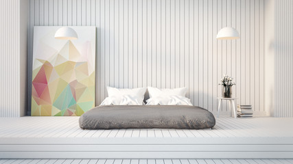 Modern & Loft Bedroom / 3D render image