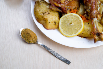 meat with mushrooms and vegetables