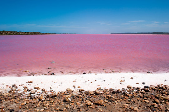 Pink Lake Panoramic View Australia