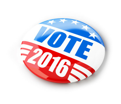Vote election campaign badge button for 2016