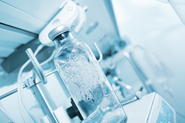 Medicine bottle with foaming solution