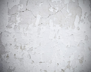 Scratched whitewashed wall