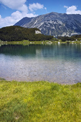 Reflection of Todorka Peak in Muratovo lake, Pirin Mountain, Bulgaria