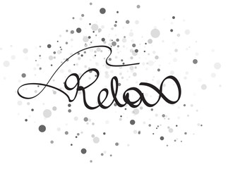 Relax lettering word
