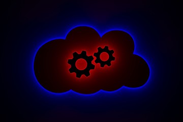 gears in the cloud in the form of neon