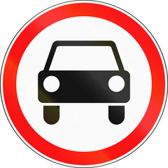 Obraz premium Road sign used in Russia - No cars