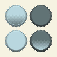 Bottle caps. Vector Illustration