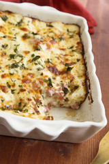 Lasagna with ham and cheese
