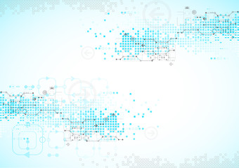 Fototapeta premium Abstract blue technology business background.