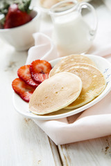 Pancakes with strawberry
