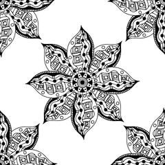 mandalas seamless pattern