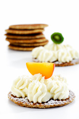 Karamellwaffeln, Stroopwafels, Kaffeegebäck, Teegebäck, Gebäc